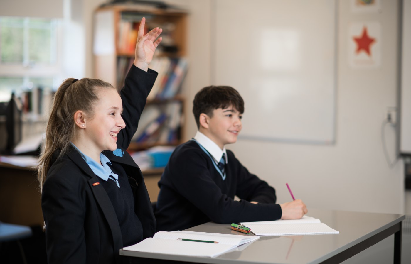 English Boy And Girl Learning