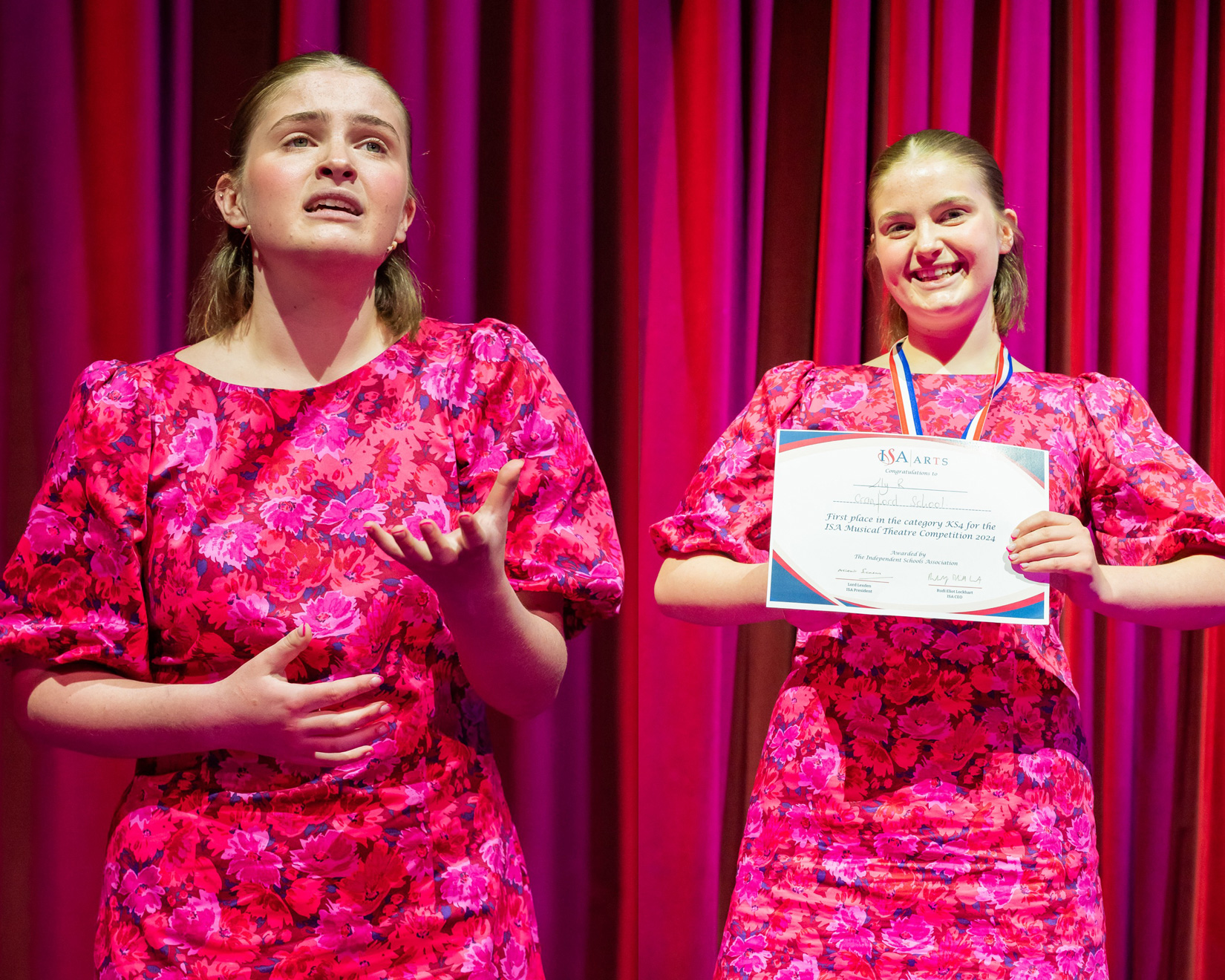 Lily wows judges to take top spot at ISA Musical Theatre Competition